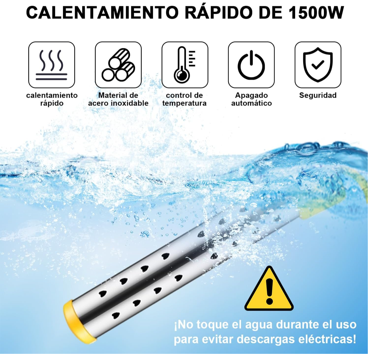 Calentador de agua eléctrico sumergible